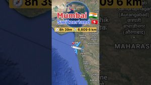 Mumbai to Switzerland flight Route || India 🇮🇳 to Switzerland 🇨🇭 || Swiss ✈️ #travel #flight #jarny